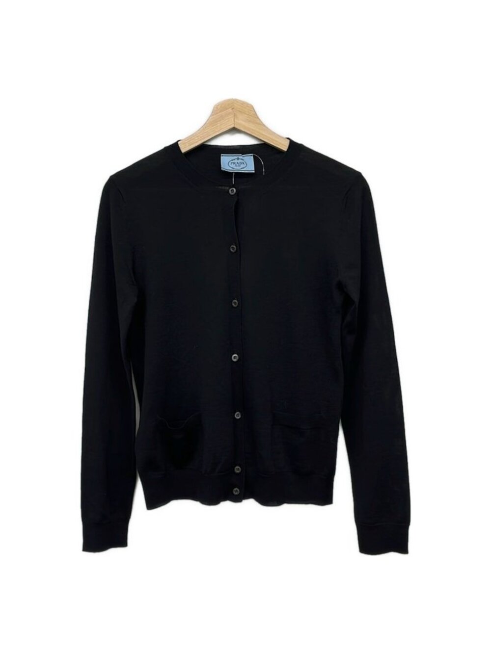 Prada Cardigan 42 M Black Long Sleeve